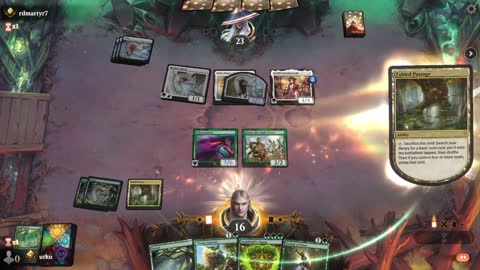 Watch MTG Arena Video Replay - Mono Green Aggro by utku VS Mono White Aggro by rdmartyr7 - Standard Ranked