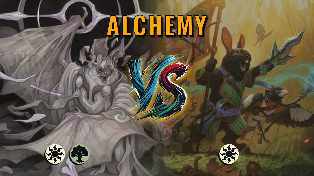 Watch MTG Arena Alchemy Video - Selesnya Aggro by CunicoliGoblin VS Mono White Aggro by barrera1986 - 2239b9