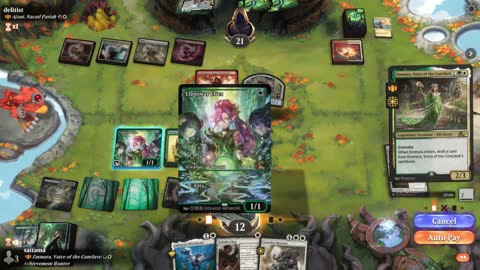 Watch MTG Arena Video Replay - Emmara, Voice of the Conclave by saitama VS Ajani, Nacatl Pariah by delitist - Historic Brawl