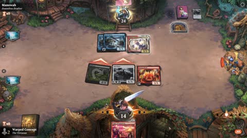Watch MTG Arena Video Replay - UBRG Midrange by Warped Concept VS WURG Midrange by Manowah - Quick Draft Emblem