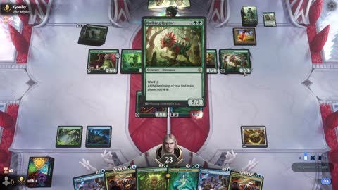 Watch MTG Arena Video Replay - Simic Midrange by utku VS Mono Green Aggro by Gooby - Standard Ranked