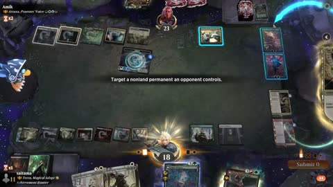 Watch MTG Arena Video Replay - Terra, Magical Adept by saitama VS Atraxa, Praetors' Voice by Amik - Historic Brawl