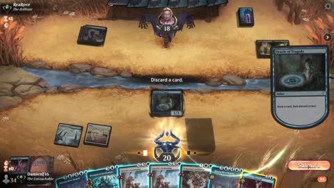 Watch MTG Arena Video Replay - Azorius Midrange by DamienF16 VS Mono Black Midrange by ReaRove - Traditional Standard Ranked