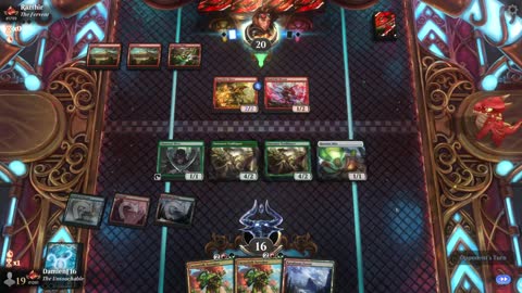 Watch MTG Arena Video Replay - Temur Midrange by DamienF16 VS Mono Red Aggro by Razthir - Traditional Standard Ranked