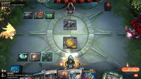 Watch MTG Arena Video Replay - Raffine, Scheming Seer by saitama VS Nicol Bolas, Dragon-God by GandalfTW - Historic Brawl
