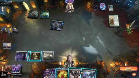 Watch MTG Arena Video Replay - Mono Black Midrange by Numbskull VS Mono Green Aggro by Eco808 - Pioneer Metagame Challenge