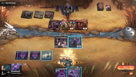 Watch MTG Arena Video Replay - Mono Black Aggro by Numbskull VS Boros Aggro by Sagethemage - Traditional Standard Ranked