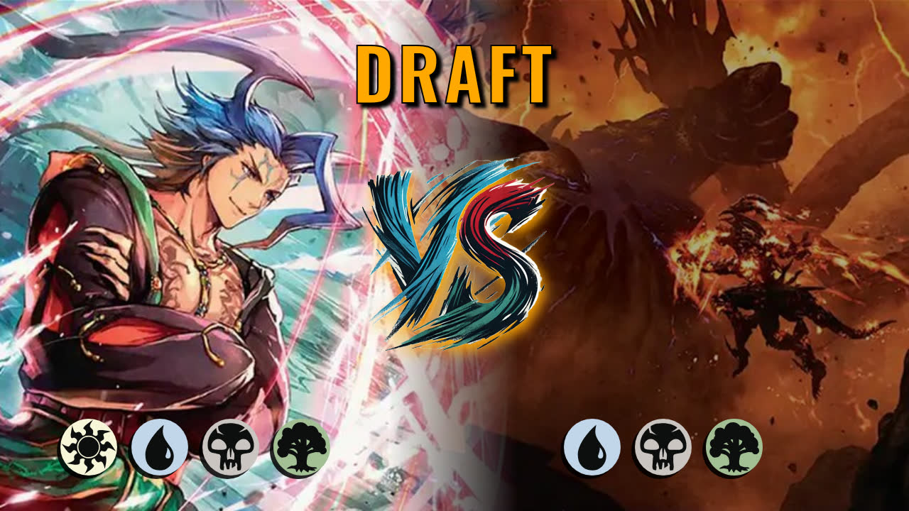 Watch MTG Arena Draft Video - WUBG Midrange by saitama VS Sultai Midrange by Catto23 - 085c8c