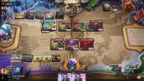 Watch MTG Arena Video Replay - Boros Aggro by CunicoliGoblin VS Boros Aggro by julpwk - Standard Play