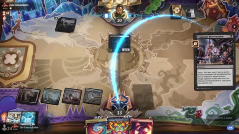 Watch MTG Arena Video Replay - Jeskai Control by DamienF16 VS Mono Black Aggro by juicemanman - Traditional Standard Ranked