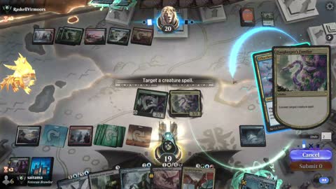 Watch MTG Arena Video Replay - WUBG Midrange by saitama VS Temur Control by RaskellVirmoors - Premier Draft Ranked