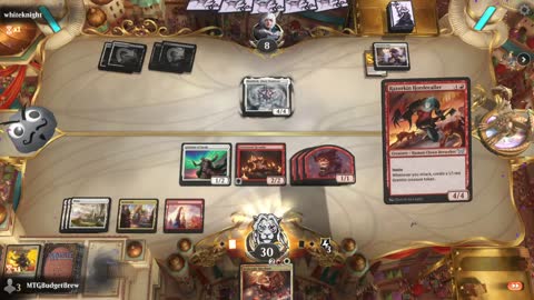 Watch MTG Arena Video Replay - Boros Aggro by MTGBudgetBrew VS Orzhov Midrange by whiteknight - Historic Play