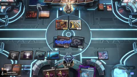 Watch MTG Arena Video Replay - Dimir Midrange by DamienF16 VS Boros Midrange by slowtrip - Premier Draft
