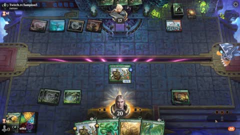 Watch MTG Arena Video Replay - Mono Green Aggro by utku VS UBRG Midrange by Twitch.tv/lampion5 - Standard Ranked