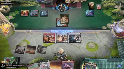 Watch MTG Arena Video Replay - Kellan, the Fae-Blooded // Birthright Boon by saitama VS Thrasios, Triton Hero by linzhangzhen - Historic Brawl