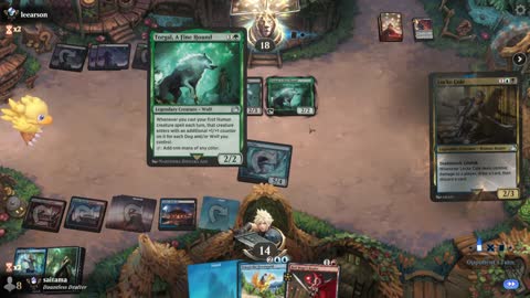 Watch MTG Arena Video Replay - Temur Midrange by saitama VS Golgari Midrange by leearson - Premier Draft