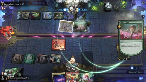 Watch MTG Arena Video Replay - Domri, Anarch of Bolas by saitama VS Glarb, Calamity's Augur by Pet - Historic Brawl