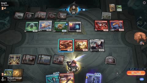Watch MTG Arena Video Replay - Jeskai Midrange by Warped Concept VS Gruul Midrange by king55 - Chromatic Cube Draft