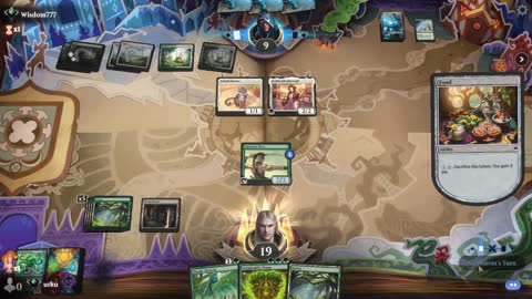 Watch MTG Arena Video Replay - Mono Green Aggro by utku VS Selesnya Aggro by Wisdom777 - Standard Ranked