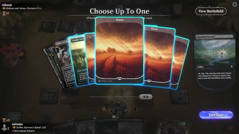 Watch MTG Arena Video Replay - Sythis, Harvest's Hand by saitama VS Halana and Alena, Partners by Adonai - Historic Brawl