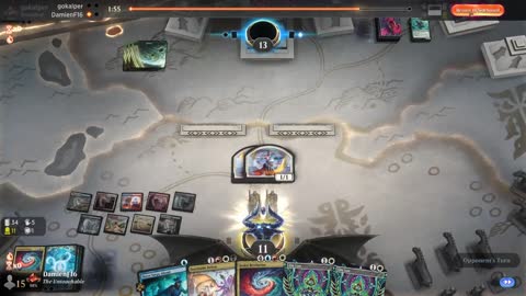 Watch MTG Arena Video Replay - Jeskai Control by DamienF16 VS Mono Green Aggro by gokalper - Traditional Standard Ranked