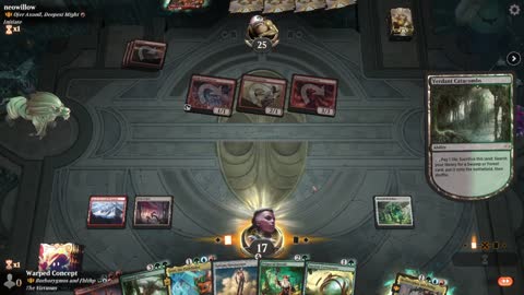 Watch MTG Arena Video Replay - Borborygmos and Fblthp by Warped Concept VS Ojer Axonil, Deepest Might // Temple of Power by neowillow - Historic Brawl