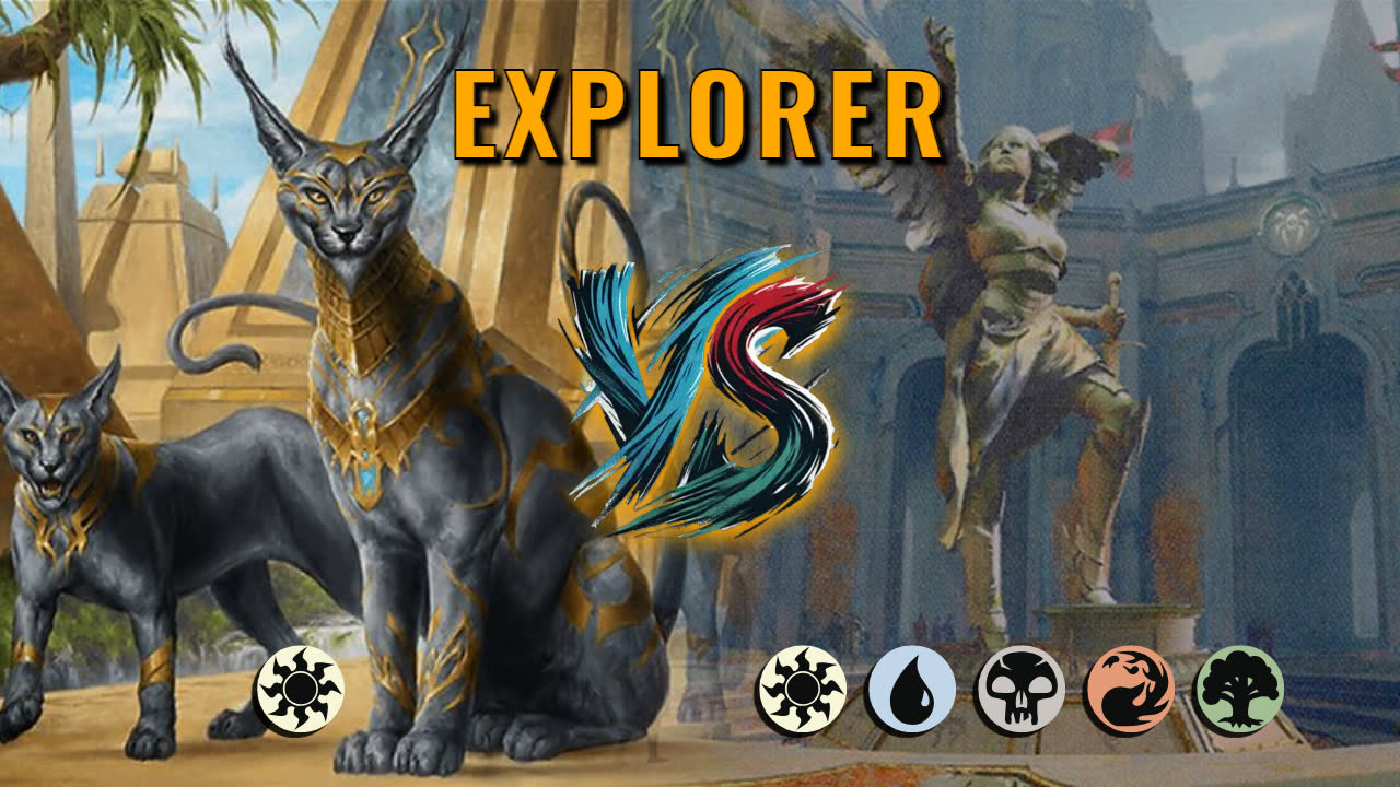 Watch MTG Arena Explorer Video - Mono White Aggro by Khat VS 5 Color Aggro by JacquesStrap - 6f9492
