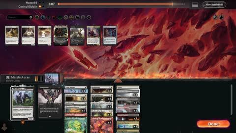 Watch MTG Arena Video Replay - Mardu Aggro by CunicoliGoblin VS Mono Green Midrange by Maese69 - Traditional Historic Ranked