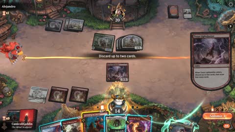 Watch MTG Arena Video Replay - Izzet Midrange by CunicoliGoblin VS Selesnya Aggro by Alejandro - Standard Event