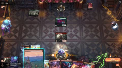 Watch MTG Arena Video Replay - Boros Aggro by CunicoliGoblin VS Mono Green Midrange by Falls - Standard Play