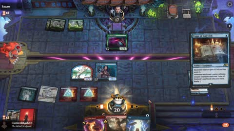 Watch MTG Arena Video Replay - Izzet Midrange by CunicoliGoblin VS Mono Green Aggro by Sagan - Alchemy Play