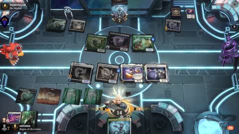 Watch MTG Arena Video Replay - Selesnya Midrange by saitama VS Abzan Aggro by TKMSNGSM - Premier Draft