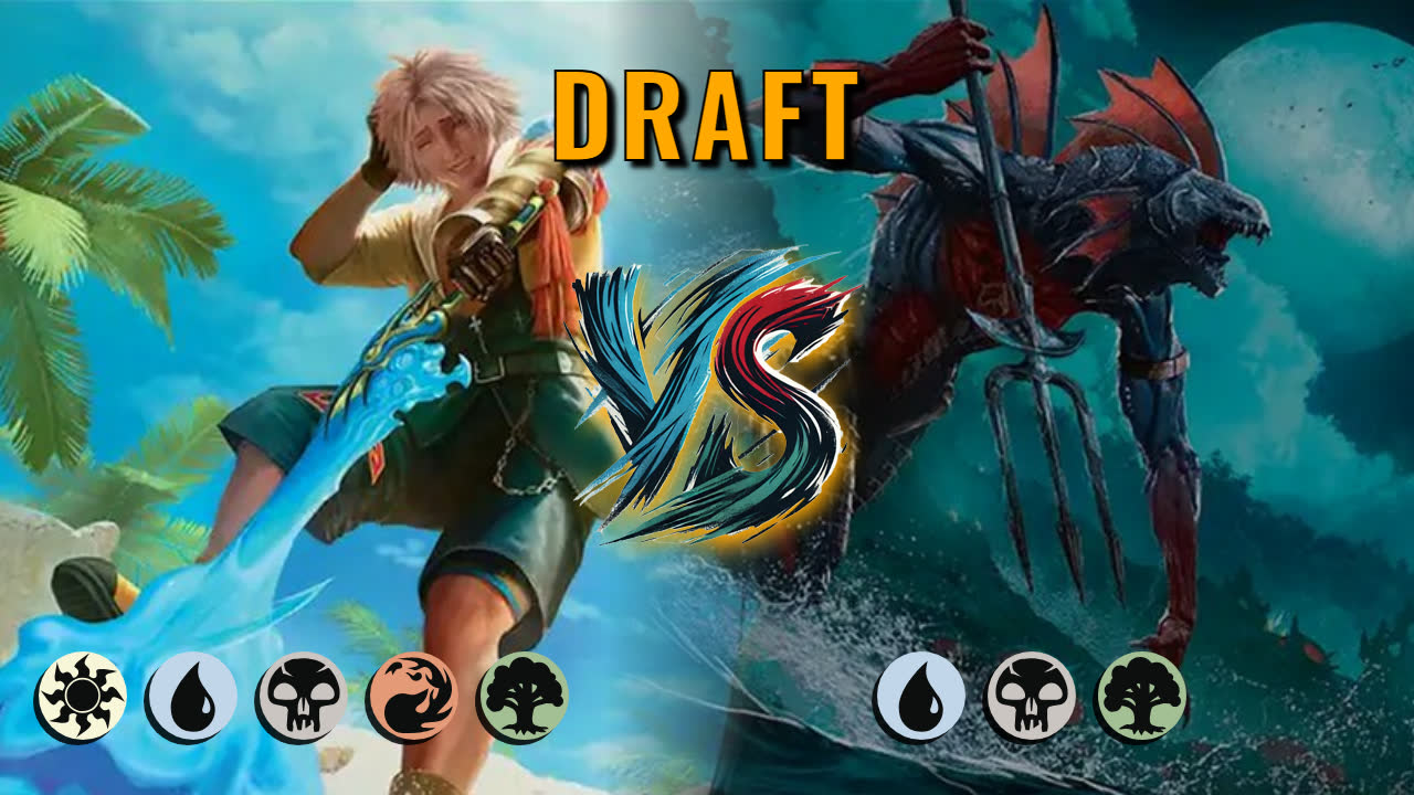 Watch MTG Arena Draft Video - 5 Color Midrange by saitama VS Sultai Aggro by LazerLama - 470cf9