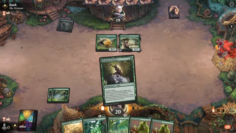 Watch MTG Arena Video Replay - Mono Green Aggro by utku VS Mono Green Aggro by Hank - Standard Ranked