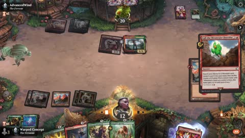 Watch MTG Arena Video Replay - Gruul Midrange by Warped Concept VS Gruul Midrange by AdvancedWind - Premier Draft