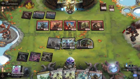 Watch MTG Arena Video Replay - 5 Color Midrange by CunicoliGoblin VS Mono Red Aggro by cek - Traditional Historic Ranked