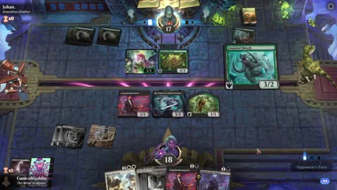 Watch MTG Arena Video Replay - Orzhov Aggro by CunicoliGoblin VS Mono Green Aggro by Johan. - Standard Play