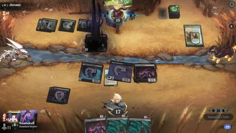 Watch MTG Arena Video Replay - Mono Black Aggro by Numbskull VS Golgari Midrange by Akromic - Traditional Standard Ranked