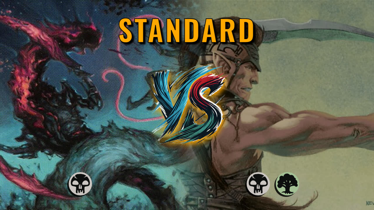 Watch MTG Arena Standard Video - Mono Black Aggro by Numbskull VS Golgari Midrange by Akromic - e0949b