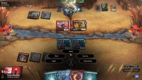 Watch MTG Arena Video Replay - Izzet Midrange by CunicoliGoblin VS Boros Aggro by Dimitar - Alchemy Play