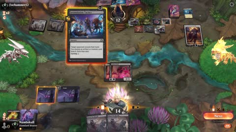 Watch MTG Arena Video Replay - Mono Black Aggro by Numbskull VS WUBR Midrange by Foehammer12 - Traditional Standard Ranked