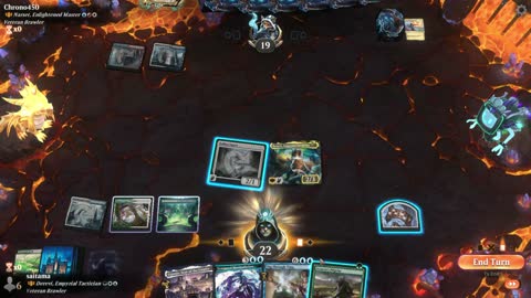 Watch MTG Arena Video Replay - Derevi, Empyrial Tactician by saitama VS Narset, Enlightened Master by Chrono450 - Historic Brawl