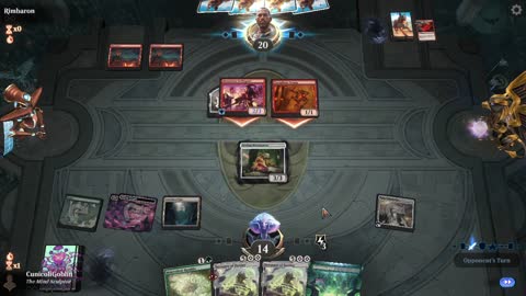 Watch MTG Arena Video Replay - Simic Midrange by CunicoliGoblin VS Mono Red Aggro by Rimbaron - Historic Metagame Challenge