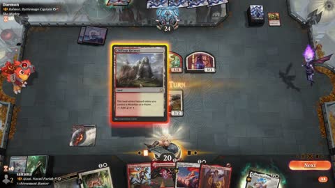 Watch MTG Arena Video Replay - Ajani, Nacatl Pariah by saitama VS Balmor, Battlemage Captain by Daemon - Historic Brawl