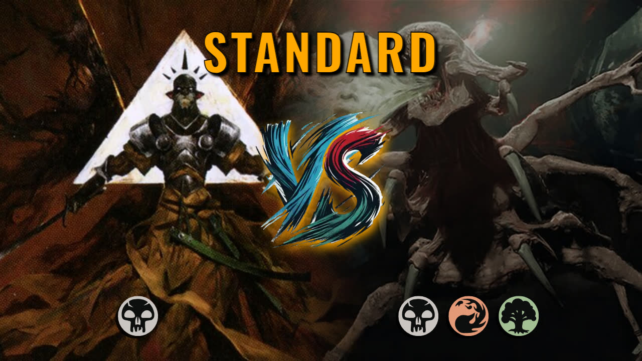 Watch MTG Arena Standard Video - Mono Black Midrange by Numbskull VS Jund Midrange by Gotwoods - 3f03c4