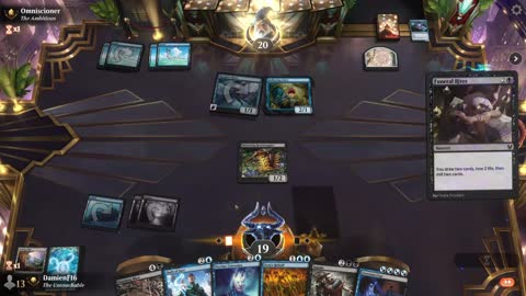 Watch MTG Arena Video Replay - Dimir Midrange by DamienF16 VS Mono Blue Midrange by Omniscioner - Premier Draft