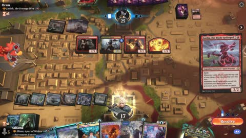 Watch MTG Arena Video Replay - Illuna, Apex of Wishes by saitama VS Judith, the Scourge Diva by Oram - Historic Brawl