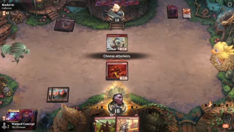 Watch MTG Arena Video Replay - Mono Red Aggro by Warped Concept VS Mono Red Aggro by Maskevic - MWM Standard Pauper