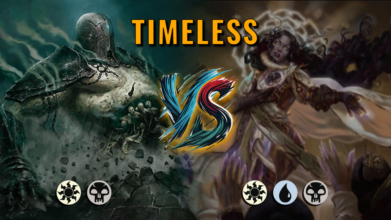 Watch MTG Arena Timeless Video - Orzhov Midrange by saitama VS Esper Midrange by usamaru - 0a30a4