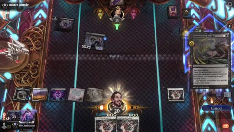 Watch MTG Arena Video Replay - Orzhov Midrange by Numbskull VS Mono Black Midrange by mister_purple - Traditional Standard Ranked